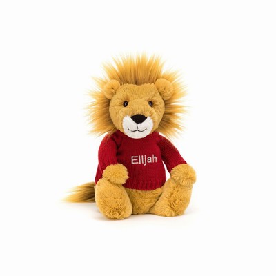 Jellycat Bashful León with Red Jumper | WQXO-82196